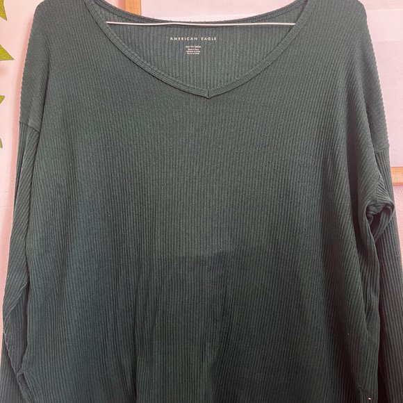 American Eagle Long Thin Green Knit Sweater, women's size XS - Picture 5 of 11